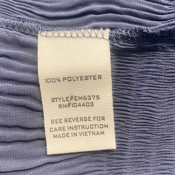 Size M Blue Ruffle Blouse Denim Blue Shade top by Mine - Picture 9 of 9